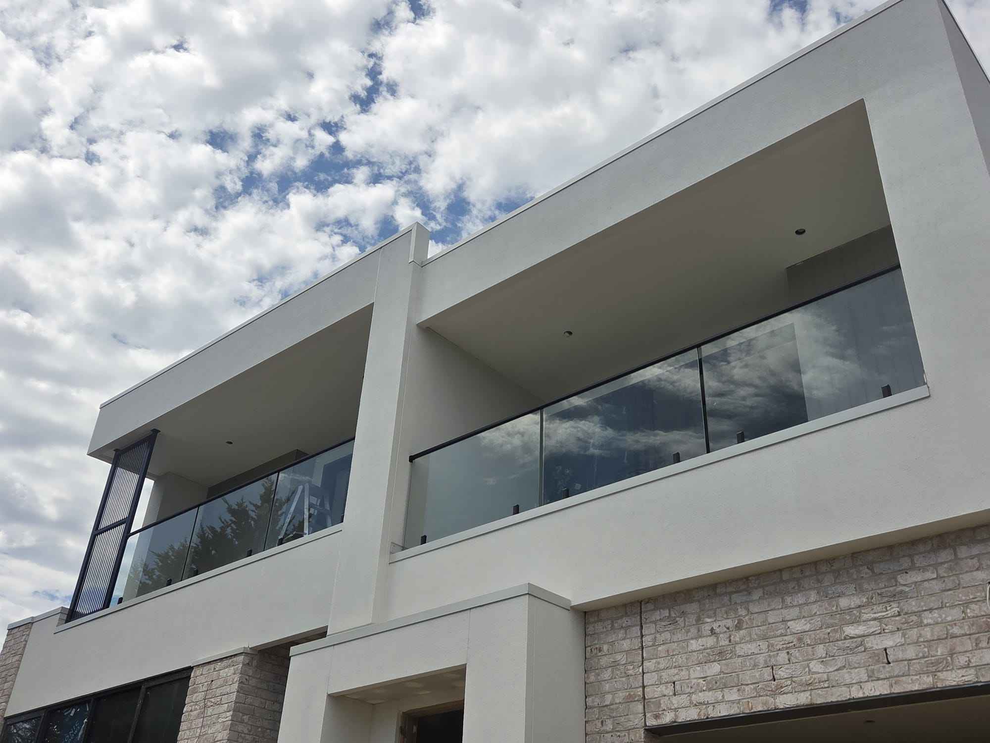 Frameless glass balcony balustrades