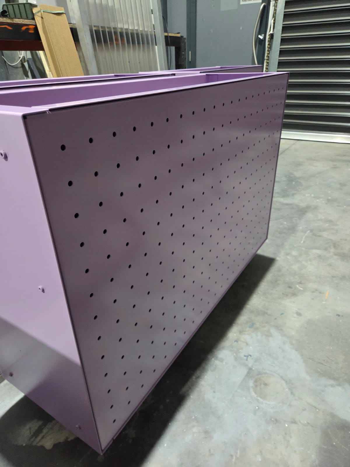 Perforated powder-coated steel planter box